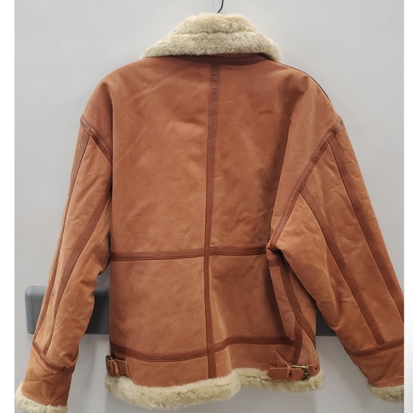 Pan United Protocol Leather suede fur bomber jacket M made in the USA - Picture 17 of 17